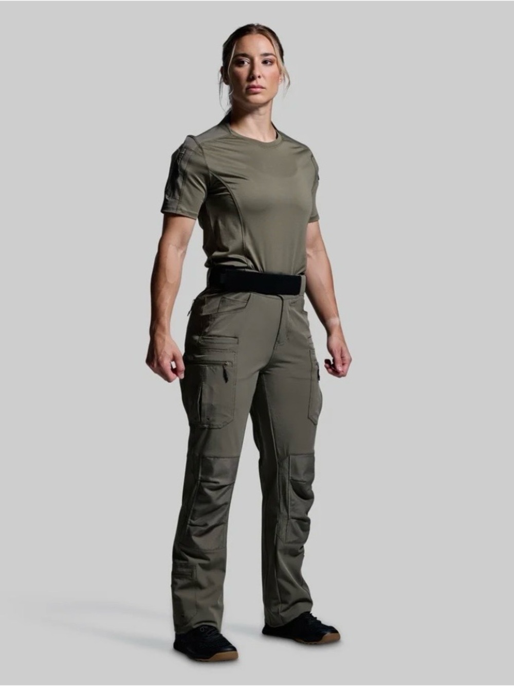Born Primitive Women's Olive Straight-Leg Tactical Pants & Tee